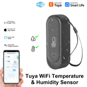New IP65 Waterproof WIFI Smart Temperature Humidity Detector Tuya Outdoor Indoor Temperature Humidity Monitor