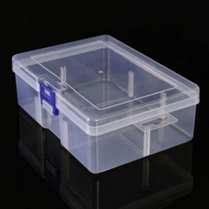 Plastic Clear Storage Box Rectangle 11.8cm 16.4cm 5.8cm
